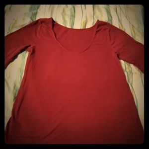 Maroon top